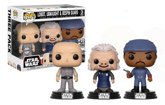 Funko Pop! Vinyl figuur - Star Wars The Empire Strikes Back Lobot, Ugnaught, Bespin Guard 3-Pack