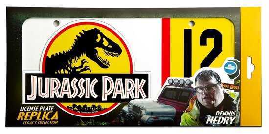 Doctor Collector Metal Plate - Scifi Jurassic Park 1209 License Plate Replica Dennis Nedry's Car