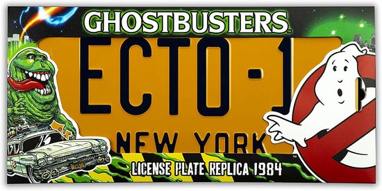 Doctor Collector Metal Plate - Scifi Ghostbusters 1984 1247 License Plate Replica ECTO-1