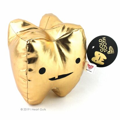 I Heart Guts Plush - Science Biology Gold Tooth