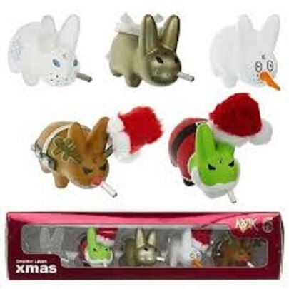 Kidrobot Vinyl Figure - Various Designer Toys Xmas Wonderland Smorkin' Labbit Super Fun Pack