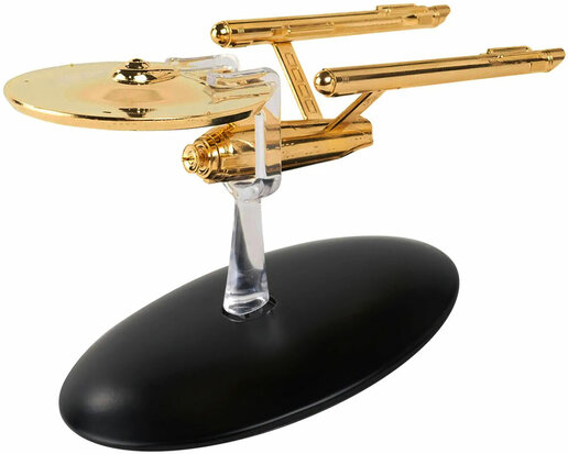 Eaglemoss Model - Star Trek The Official Starships Collection Gold-Plated SP23 USS Enterprise NCC-1701