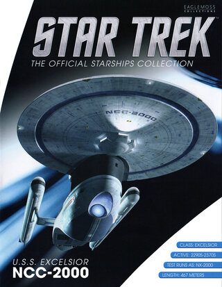 Eaglemoss Model - Star Trek The Official Starships Collection XL Edition XL15 USS Excelsior NCC-2000 Magazine