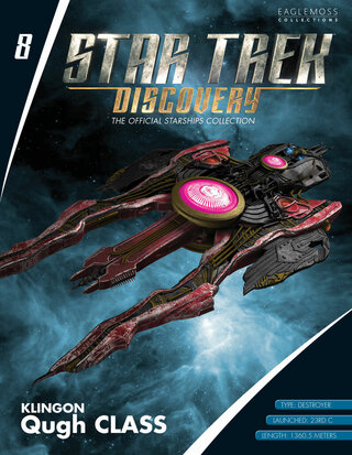 Eaglemoss Model - Star Trek Discovery The Official Starships Collection 08 Klingon Qugh Class Magazine