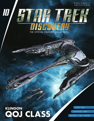 Eaglemoss Model - Star Trek Discovery The Official Starships Collection 10 Klingon Qoj Class Magazine