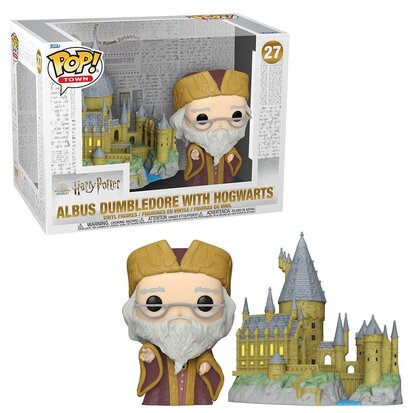 Funko Vinyl Figure - Fantasy Harry Potter Pop! Town 27 Albus Dumbledore with Hoghwarts