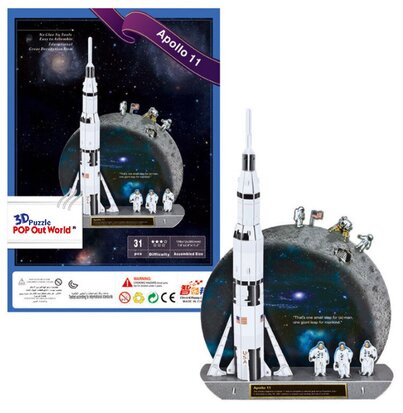 Scholas 3D Puzzle - Technology Aerospace 374902 Apollo 11 Rocket