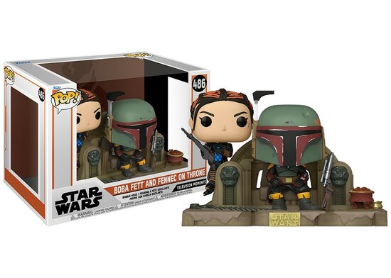 Funko vinyl figuur - Star Wars The Mandalorian Television Moments 486 Boba Fett and Fennec on Throne