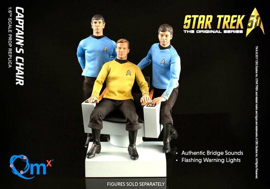 Qmx Master Series Model - Star Trek The Original Series 02378 Captain's Chair 1 to 6 Scale FX Replica 5