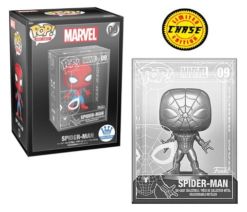 Funko Pop! - Marvel Spider-man Die-cast figure 09 Spiderman Chase Limited Edition