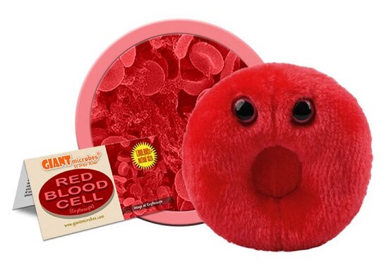 Giant Microbes pluche Red blood cell (rode bloedcel)