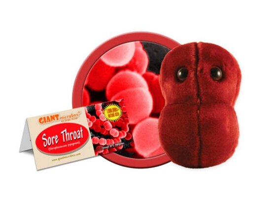 Giant Microbes plush Sore throat bacteria (Streptococcus)