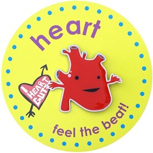 I Heart Guts lapel pin - Heart