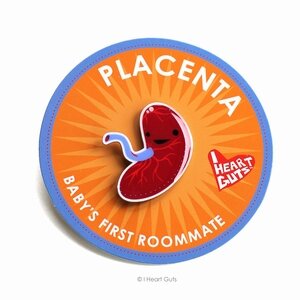 I Heart Guts lapel pin - Placenta