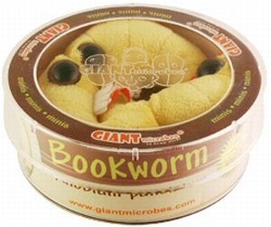 Giant Microbes Petri dish Bookworm