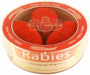 Giant Microbes Petri dish Rabies