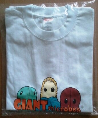 Giant Microbes T-shirt (wit) - Medium