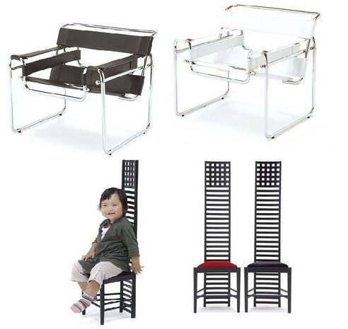 Mini Designer Chairs: kinderstoel chroom/zwart