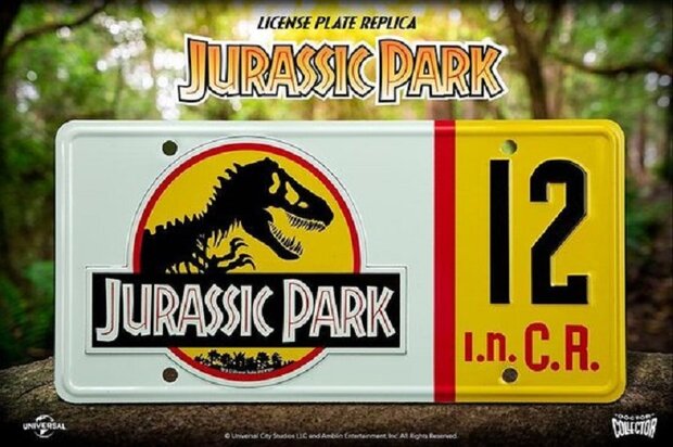 Doctor Collector Metal Plate - Scifi Jurassic Park 1209 License Plate Replica Dennis Nedry's Car