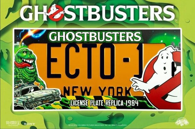 Doctor Collector Metal Plate - Scifi Ghostbusters 1984 1247 License Plate Replica ECTO-1