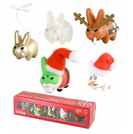 Kidrobot Vinyl Figure - Various Designer Toys Xmas Wonderland Smorkin' Labbit Super Fun Pack