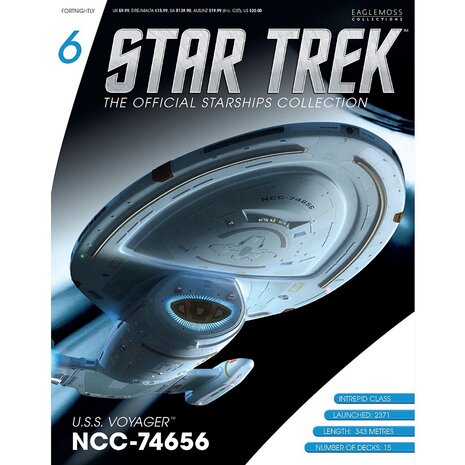 Eaglemoss Model - Star Trek Voyager The Official Starships Collection 4428 USS Voyager NCC-74656