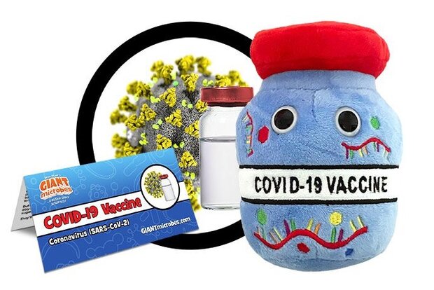 Giant Microbes Plush - Science Biology Disease 01150 COVID-19 Coronavirus Disease 2019 Vaccine