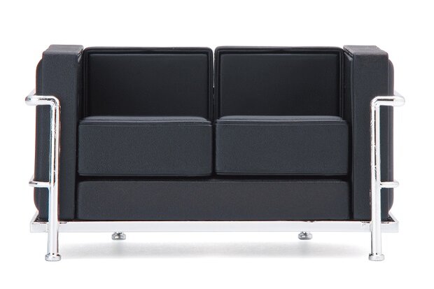 Designer Chairs Clear Package 01-LT-06 Corbusier sofa zwart