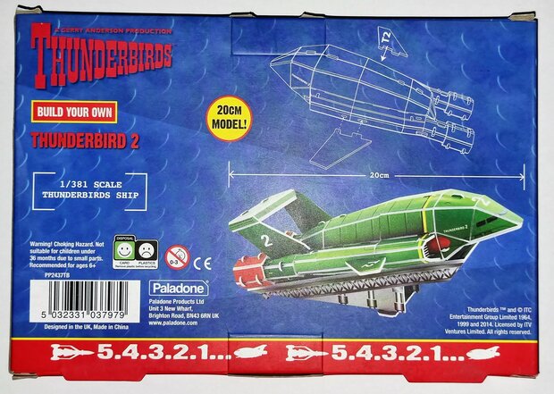 Paladone 3D Puzzle - Thunderbirds Build Your Own 03797 Thunderbirds 2