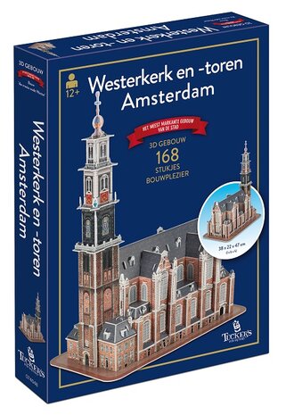 Tucker's Fun Factory 3D puzzel - Technologie architectuur 3D gebouw 074048 Westerkerk en -toren Amsterdam