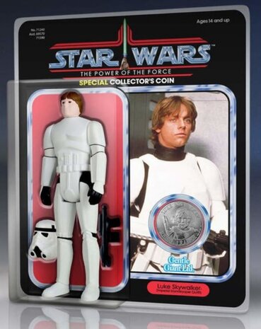 Gentle Giant Jumbo Action Figure - Star Wars The Power of the Force speciale verzamel munt 93780 Luke Skywalker Imperial Stormt