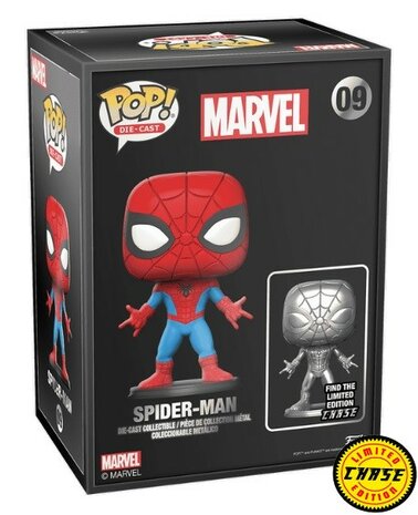 Funko Pop! - Marvel Spider-man Die-cast figure 09 Spiderman Chase Limited Edition