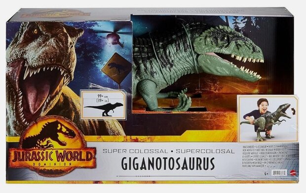 Mattel Action Figure - Scifi Jurassic World Dominion GWD68 Giganotosaurus Super Colossal