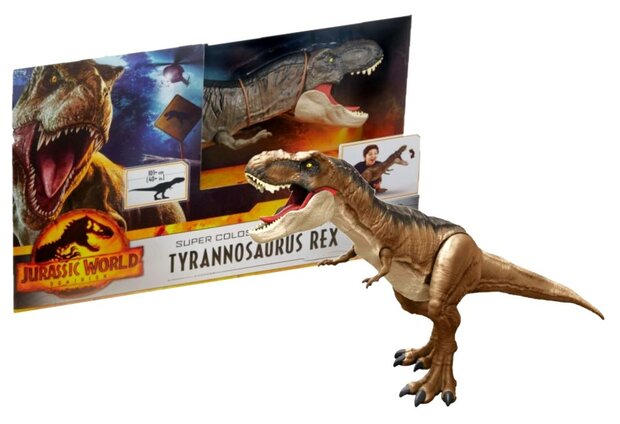 Mattel Action Figure - Scifi Jurassic World Dominion HBK73 Tyrannosaurus Rex Super Colossal