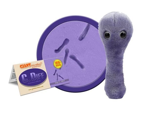 Giant Microbes plush clostridioides difficile
