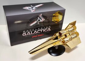 Eaglemoss model Battlestar Galactica - Viper Mark I - Gold Plated Limited Edition